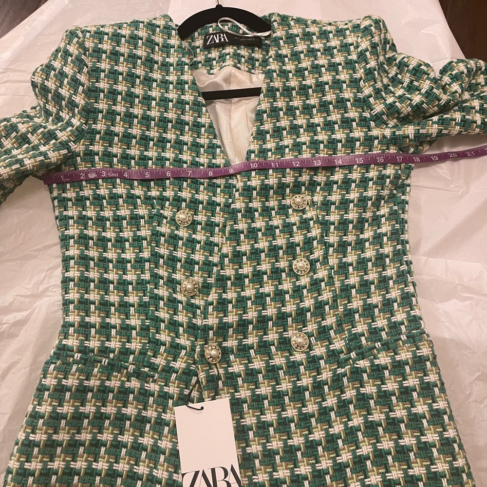 ZARA Textured Double Breasted Blazer - Picture 15 of 16